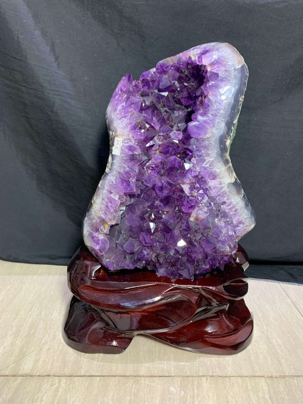 BỆ THẠCH ANH TÍM, KL: 14,6KG – KT: 23x43CM | CADA DECOR