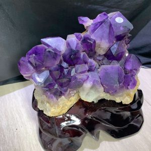BỆ THẠCH ANH TÍM (T249), KL: 5,85KG – KT: 20x26CM | CADA DECOR