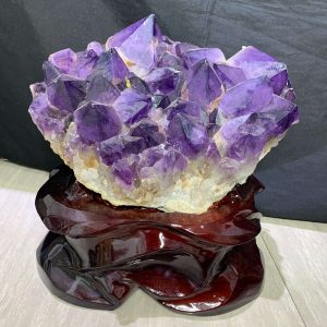 BỆ THẠCH ANH TÍM (T250), KL: 8,1KG – KT: 26x28CM | CADA DECOR