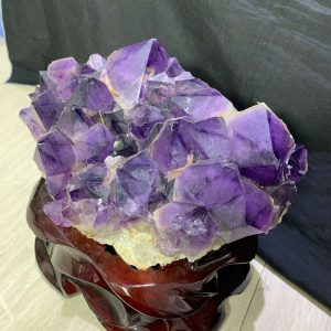 BỆ THẠCH ANH TÍM (T250), KL: 8,1KG – KT: 26x28CM | CADA DECOR