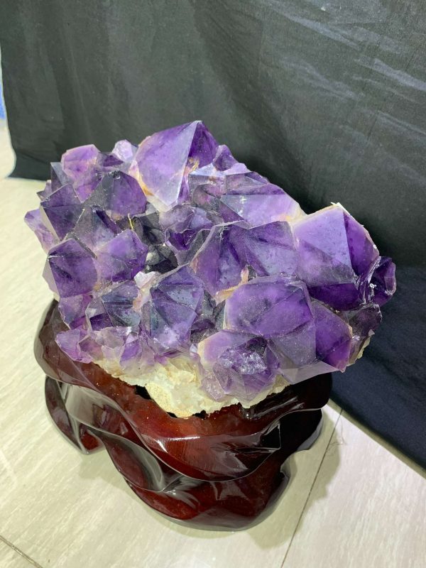 BỆ THẠCH ANH TÍM (T250), KL: 8,1KG – KT: 26x28CM | CADA DECOR