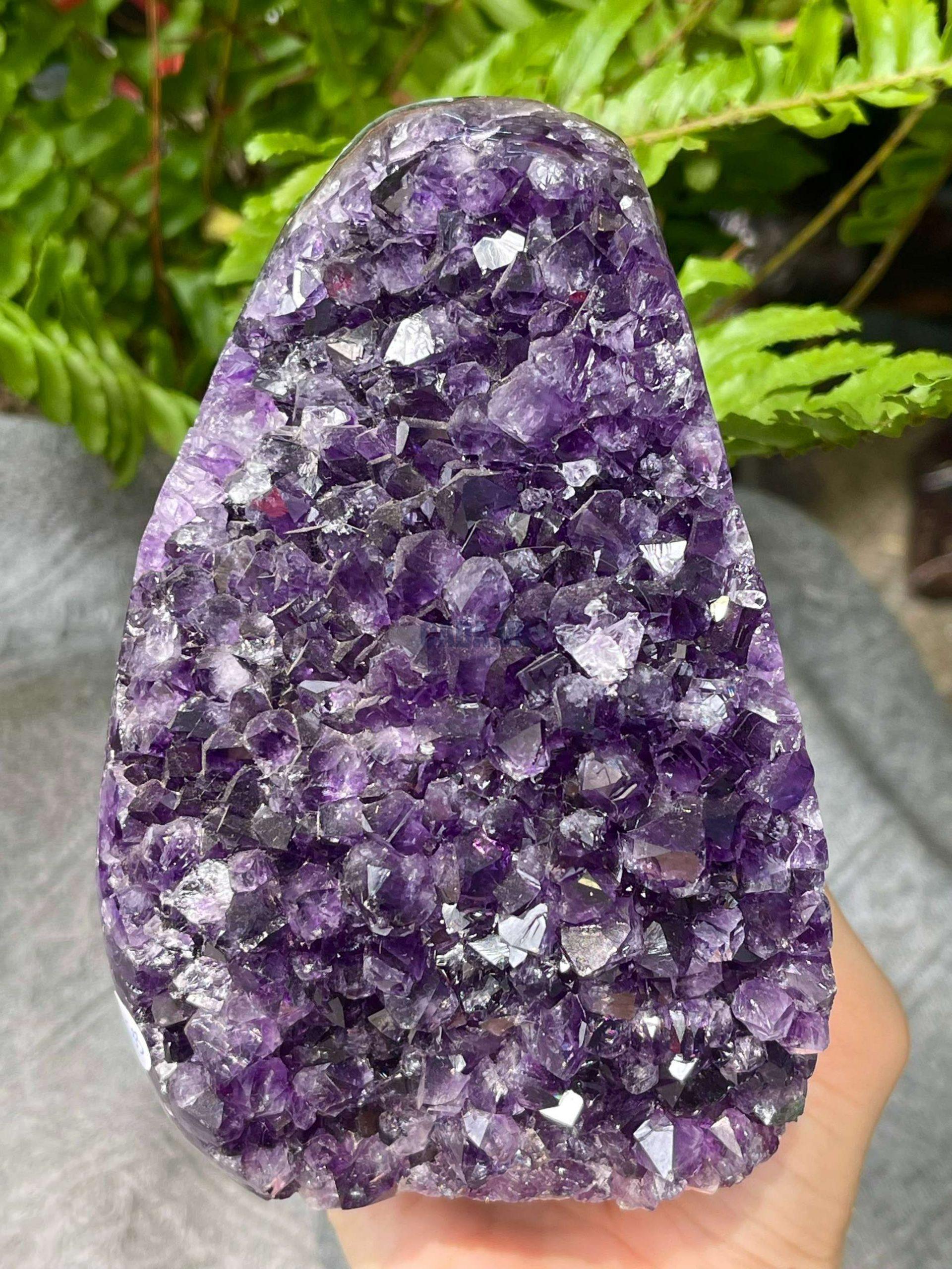 HỐC THẠCH ANH TÍM NHỎ – SMALL AMETHYST GEODE (TV533), KL: 1,178KG, KT: 12*9CM