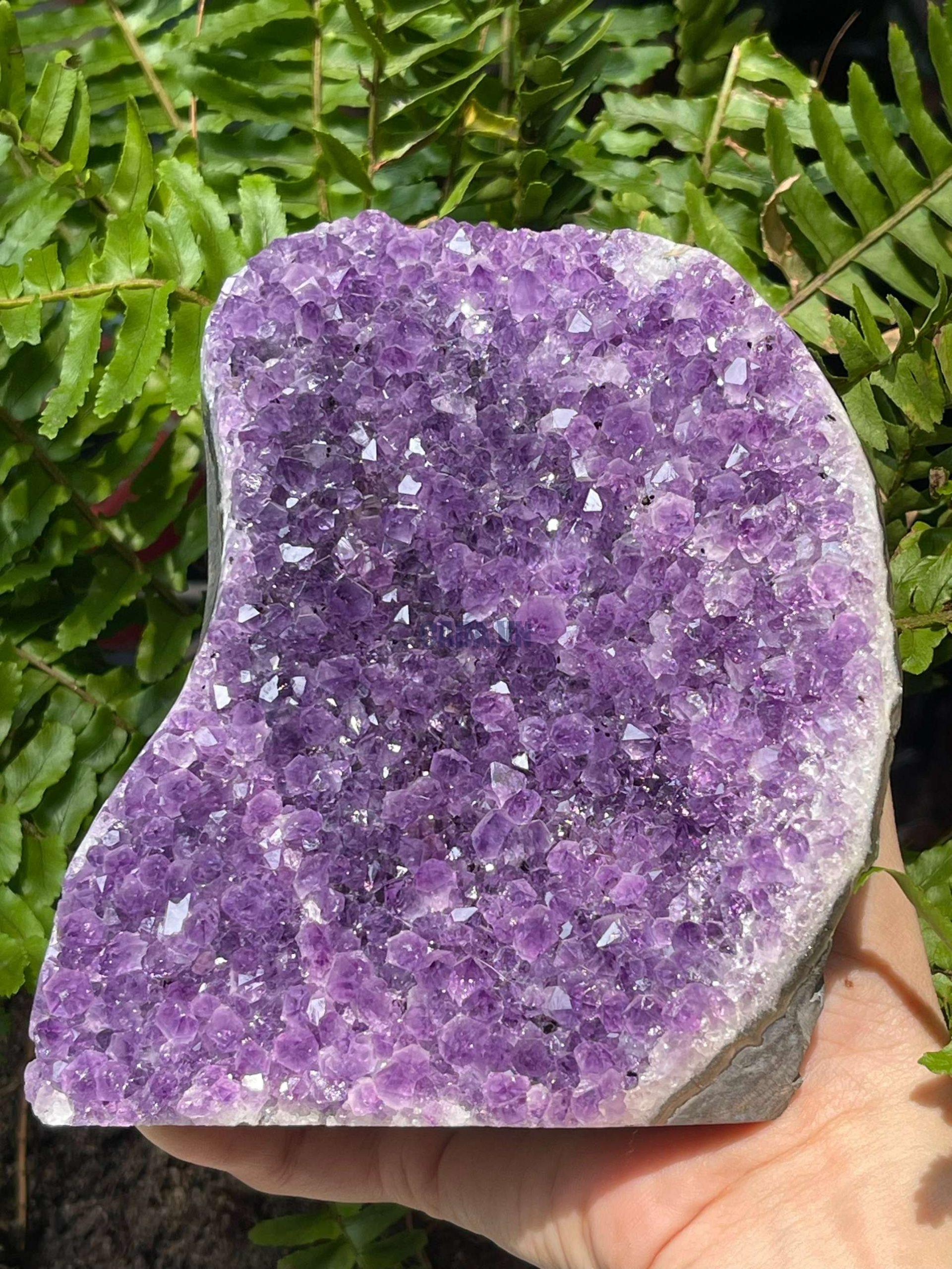 HỐC THẠCH ANH TÍM NHỎ – SMALL AMETHYST GEODE (TV537), KL: 1,264KG, KT: 16*11,5CM