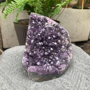 HỐC THẠCH ANH TÍM NHỎ – SMALL AMETHYST GEODE (TV550), KL: 1,514KG, KT: 15*11,5CM