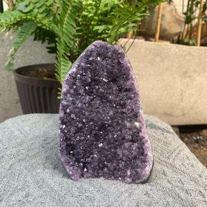 HỐC THẠCH ANH TÍM NHỎ – SMALL AMETHYST GEODE (TV558), KL: 0,95KG, KT: 13*8CM