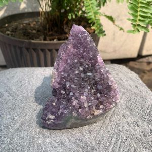 HỐC THẠCH ANH TÍM NHỎ – SMALL AMETHYST GEODE (TV568), KL: 0,468KG, KT: 11*7,5CM
