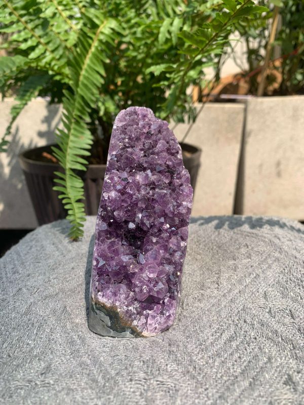 HỐC THẠCH ANH TÍM NHỎ – SMALL AMETHYST GEODE (TV574), KL: 0,48KG, KT: 11*5CM