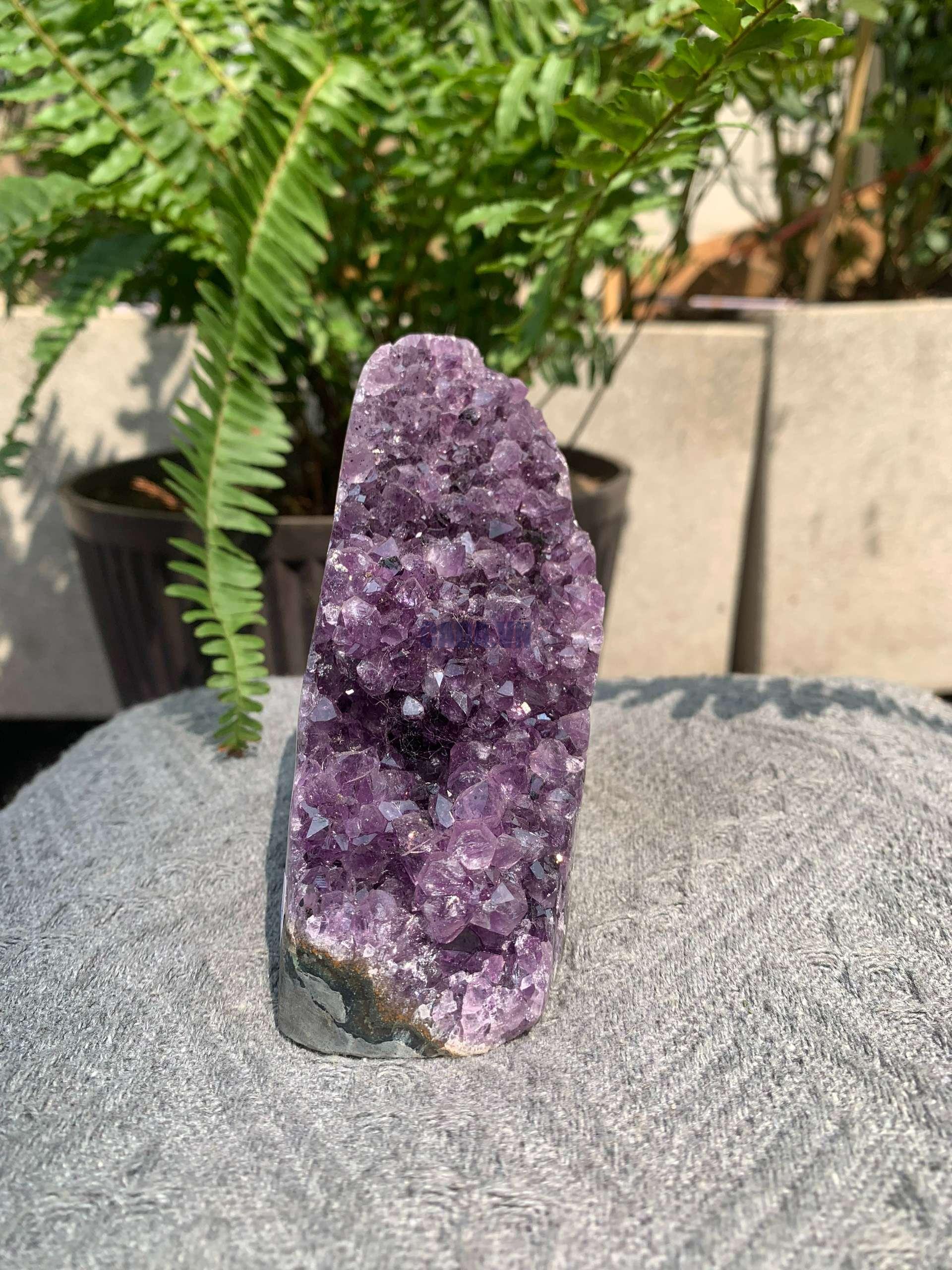 HỐC THẠCH ANH TÍM NHỎ – SMALL AMETHYST GEODE (TV574), KL: 0,48KG, KT: 11*5CM