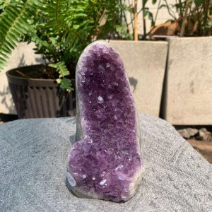 HỐC THẠCH ANH TÍM NHỎ – SMALL AMETHYST GEODE (TV575), KL: 0,516KG, KT: 11*5CM