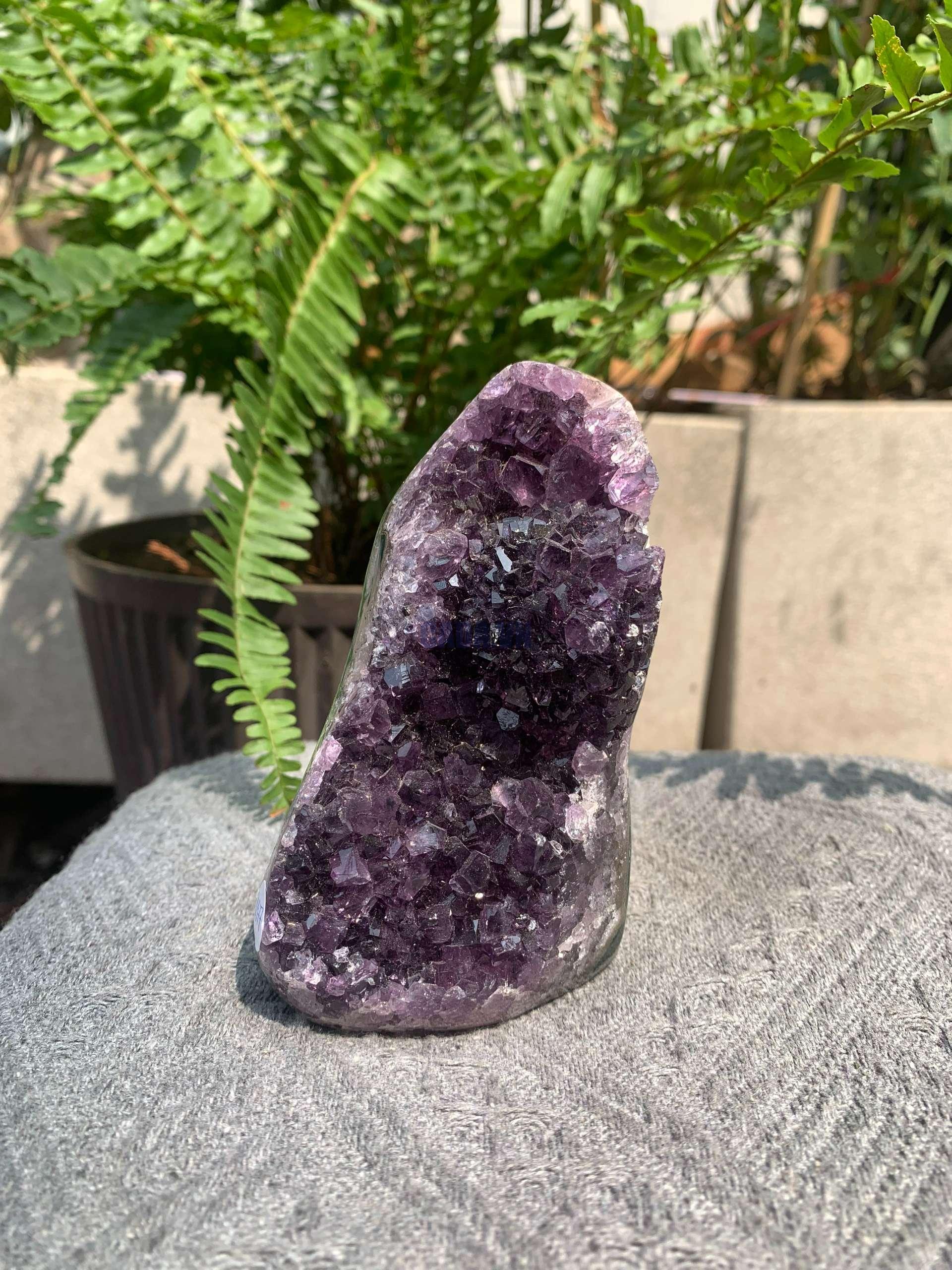 HỐC THẠCH ANH TÍM NHỎ – SMALL AMETHYST GEODE (TV577), KL: 0,46KG, KT: 11*6CM