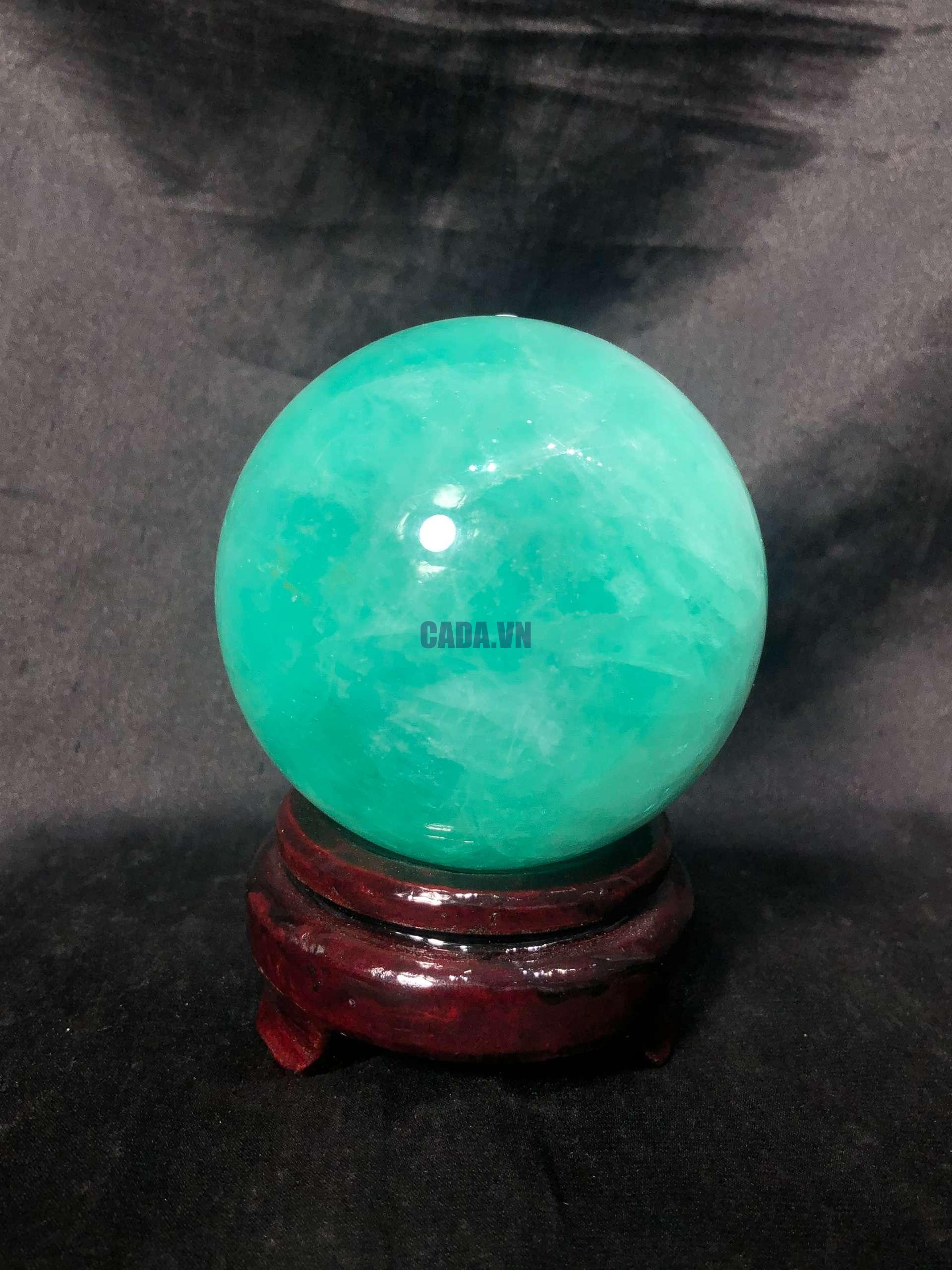 Bi cầu Fluorite Xanh – Green Fluorite Sphere (BX56), ĐK: 6,9CM – KL: 0,818KG