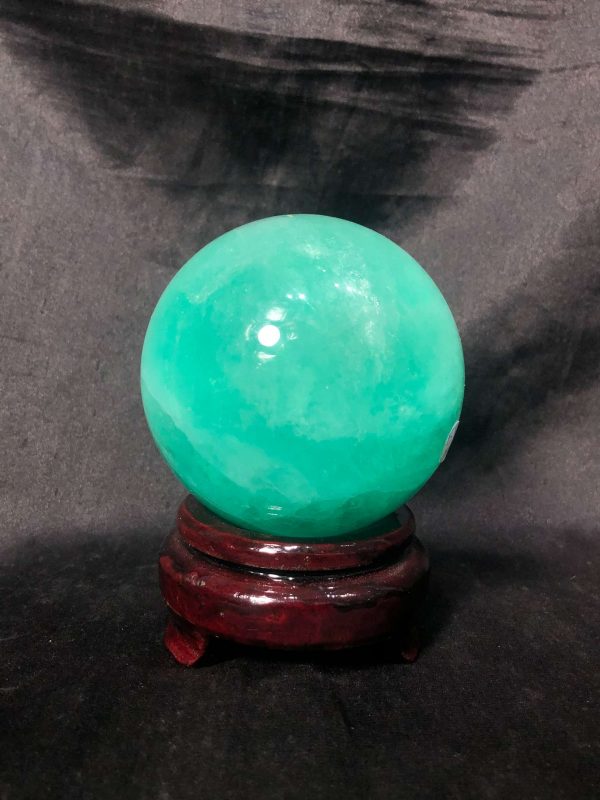 Bi cầu Fluorite Xanh – Green Fluorite Sphere (BX56), ĐK: 6,9CM – KL: 0,818KG