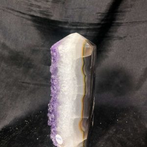 HỐC MÃ NÃO THẠCH ANH TÍM (MHT01), KT: 12x5,5CM - KL: 0,668KG | CADA DECOR