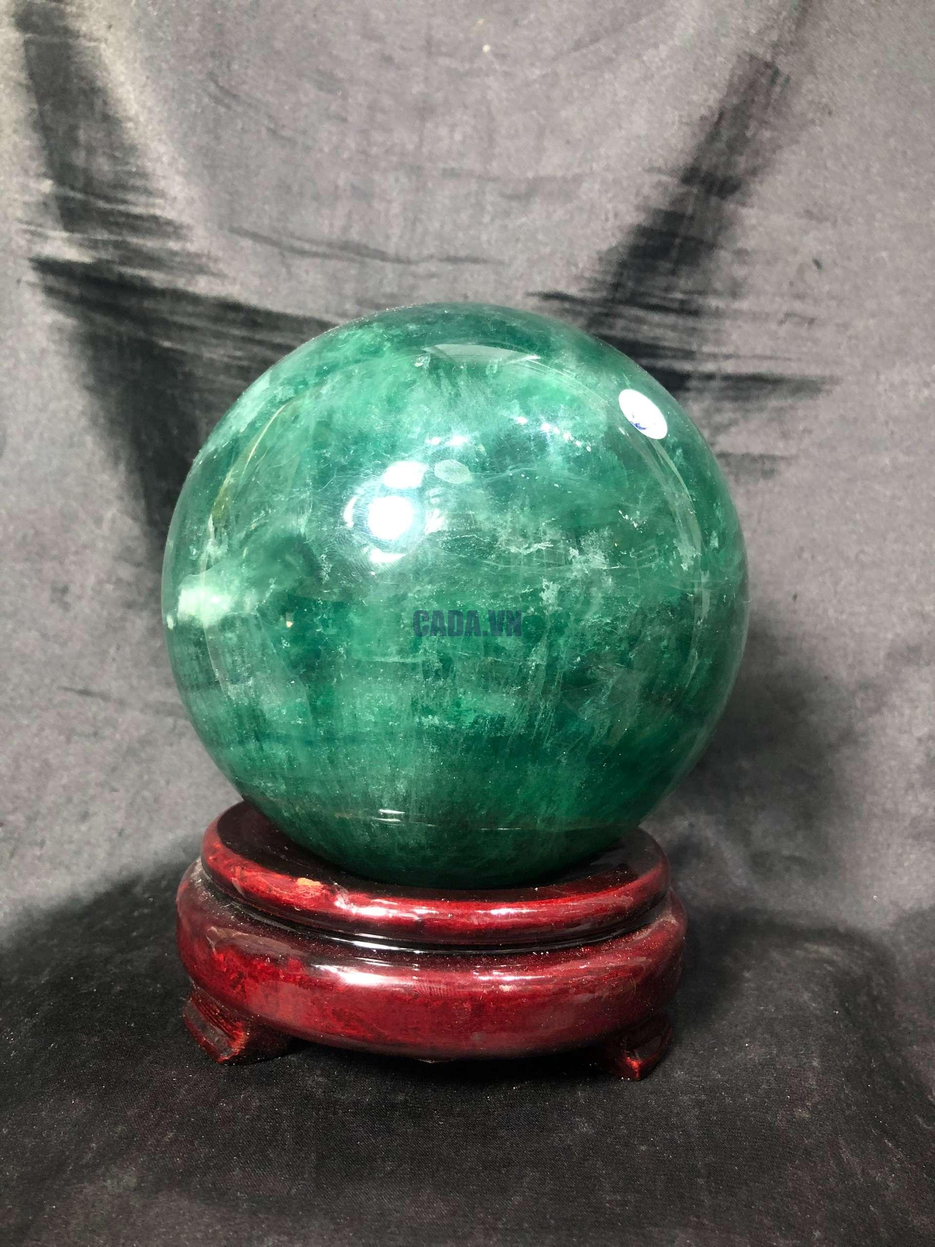 Bi cầu Fluorite Xanh – Green Fluorite Sphere (BX48), ĐK: 11,2CM -  KL: 3,010KG