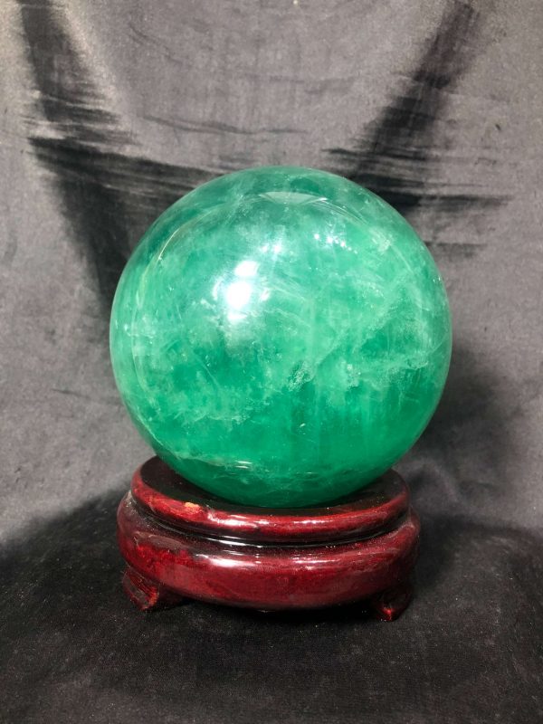 Bi cầu Fluorite Xanh – Green Fluorite Sphere (BX49), ĐK: 10,7CM – KL: 2,762KG