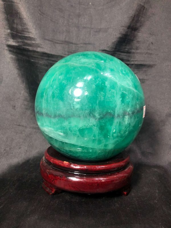 Bi cầu Fluorite Xanh – Green Fluorite Sphere (BX51), ĐK: 11,3CM – KL: 3,148KG