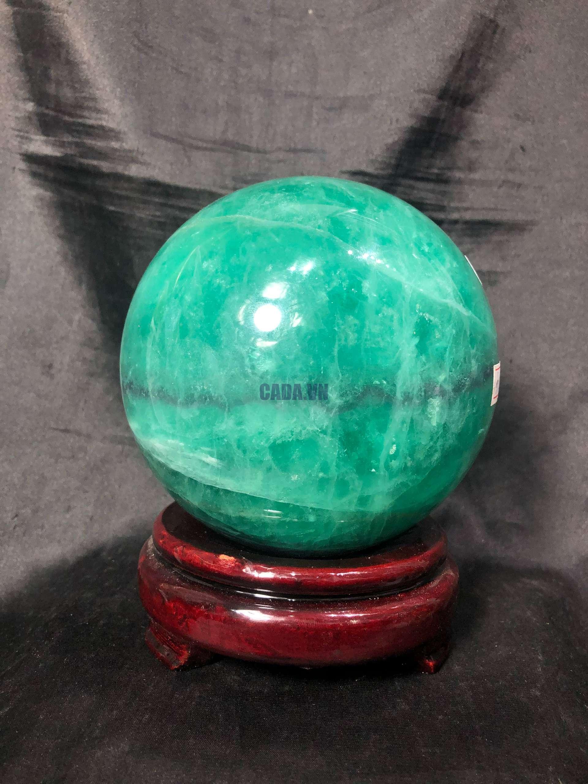 Bi cầu Fluorite Xanh – Green Fluorite Sphere (BX51), ĐK: 11,3CM – KL: 3,148KG