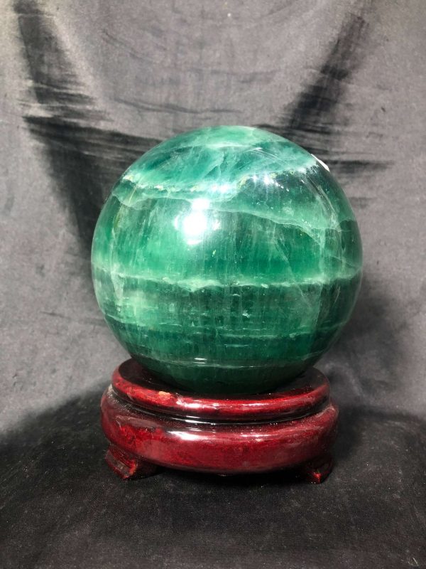 Bi cầu Fluorite Xanh – Green Fluorite Sphere (BX52), ĐK: 10,9CM – KL: 2,928KG