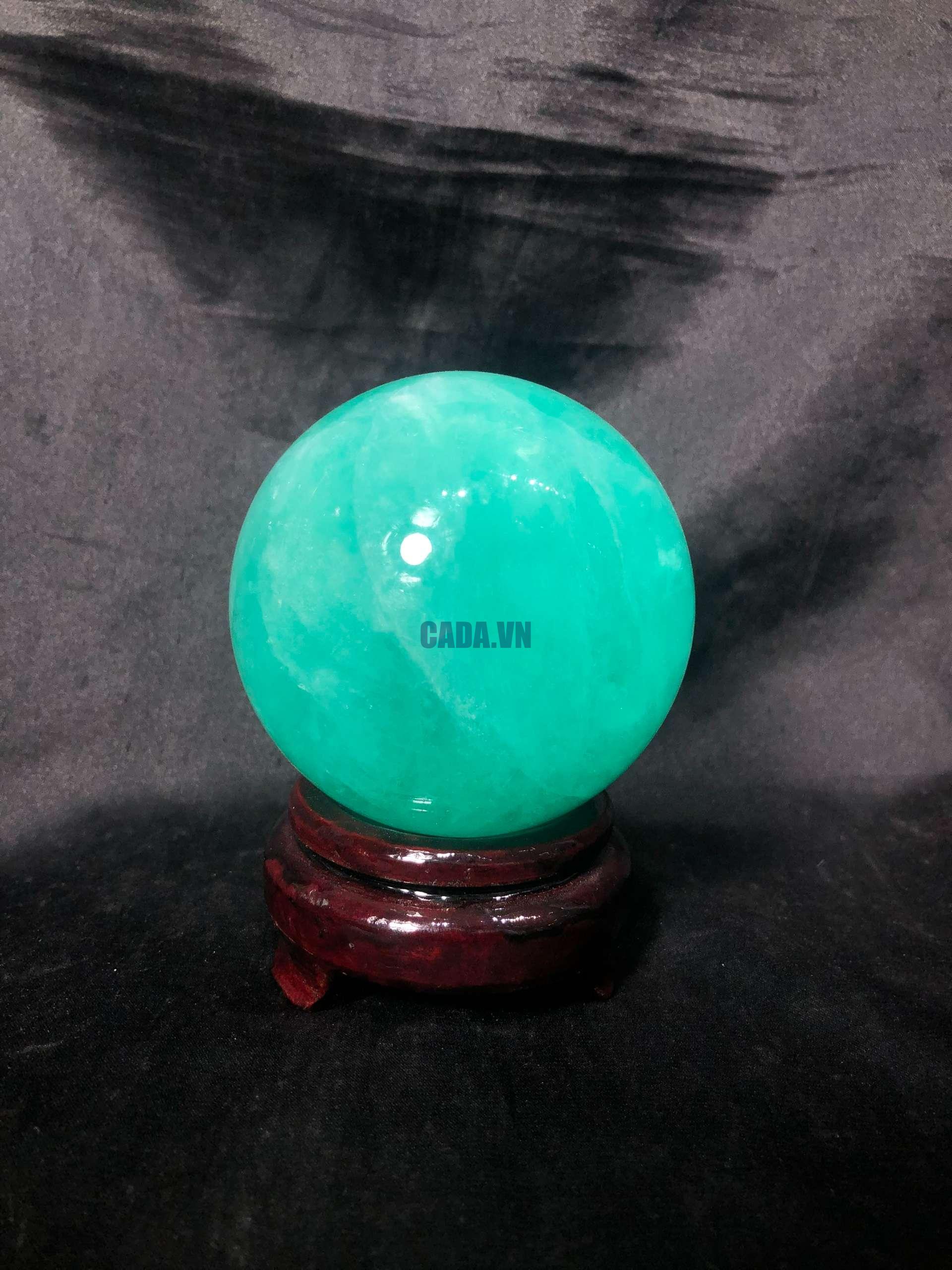 Bi cầu Fluorite Xanh – Green Fluorite Sphere (BX54), ĐK: 7,2CM – KL: 0,91KG