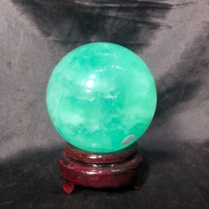 Bi cầu Fluorite Xanh – Green Fluorite Sphere (BX55), ĐK: 7,6CM – KL: 1,076KG