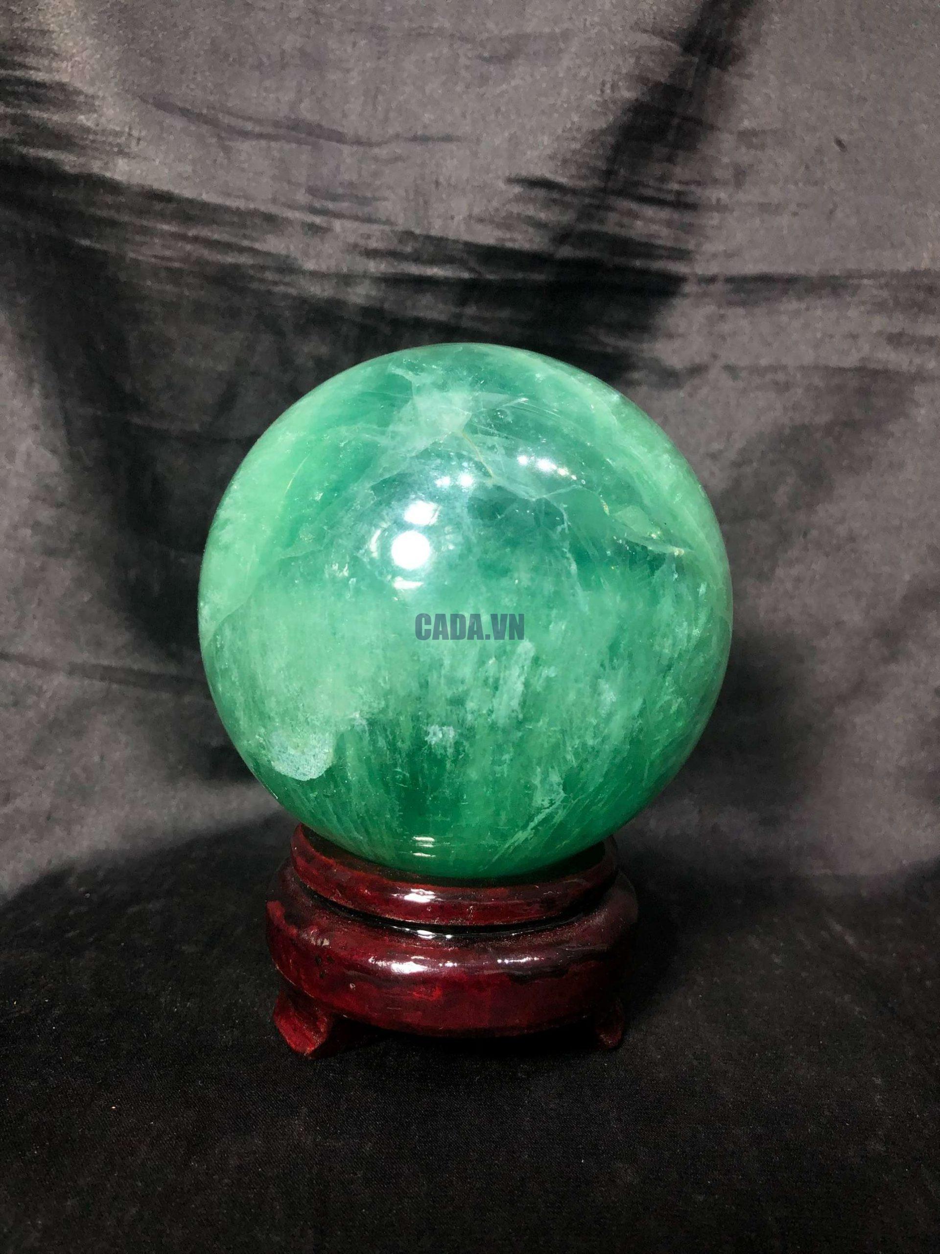 Bi cầu Fluorite Xanh – Green Fluorite Sphere (BX57), ĐK: 8,3CM – KL: 1,354KG