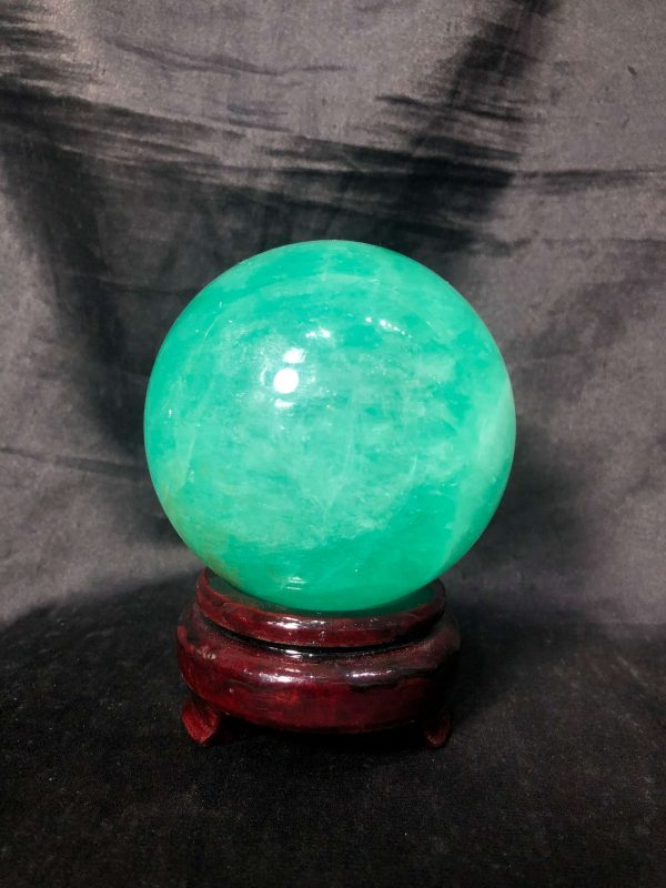 Bi cầu Fluorite Xanh – Green Fluorite Sphere (BX58), ĐK: 7,5CM – KL: 1,044KG