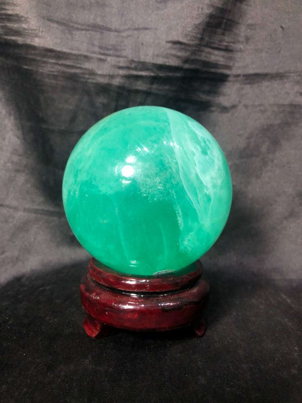 Bi cầu Fluorite Xanh – Green Fluorite Sphere (BX58), ĐK: 7,5CM – KL: 1,044KG