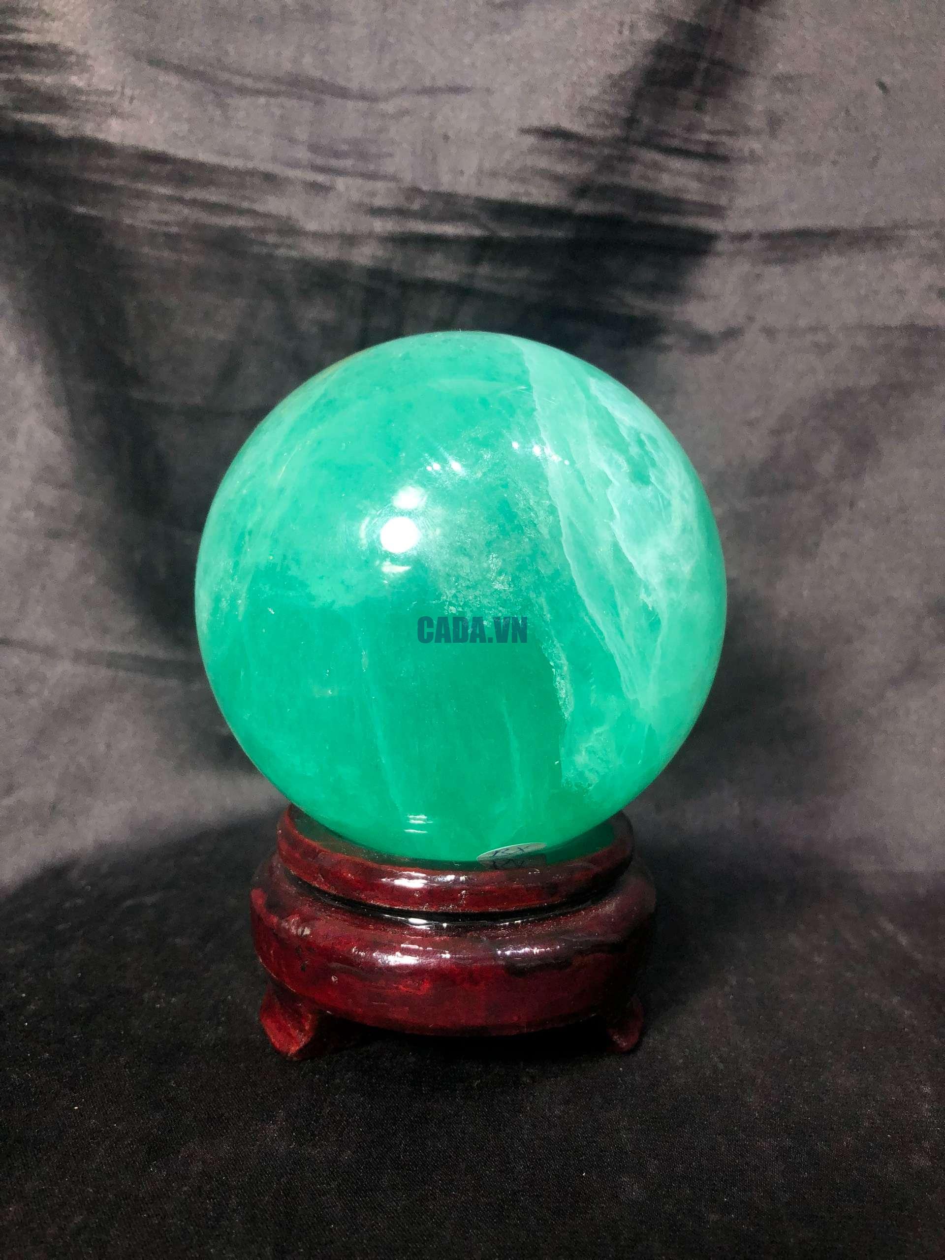 Bi cầu Fluorite Xanh – Green Fluorite Sphere (BX58), ĐK: 7,5CM – KL: 1,044KG