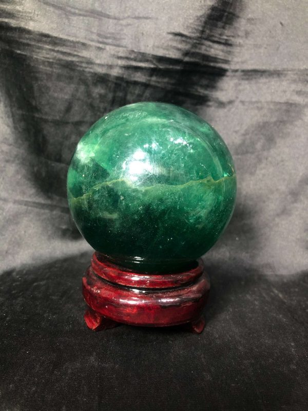 Bi cầu Fluorite Xanh – Green Fluorite Sphere (BX61), ĐK: 7,5CM – KL: 1,066KG