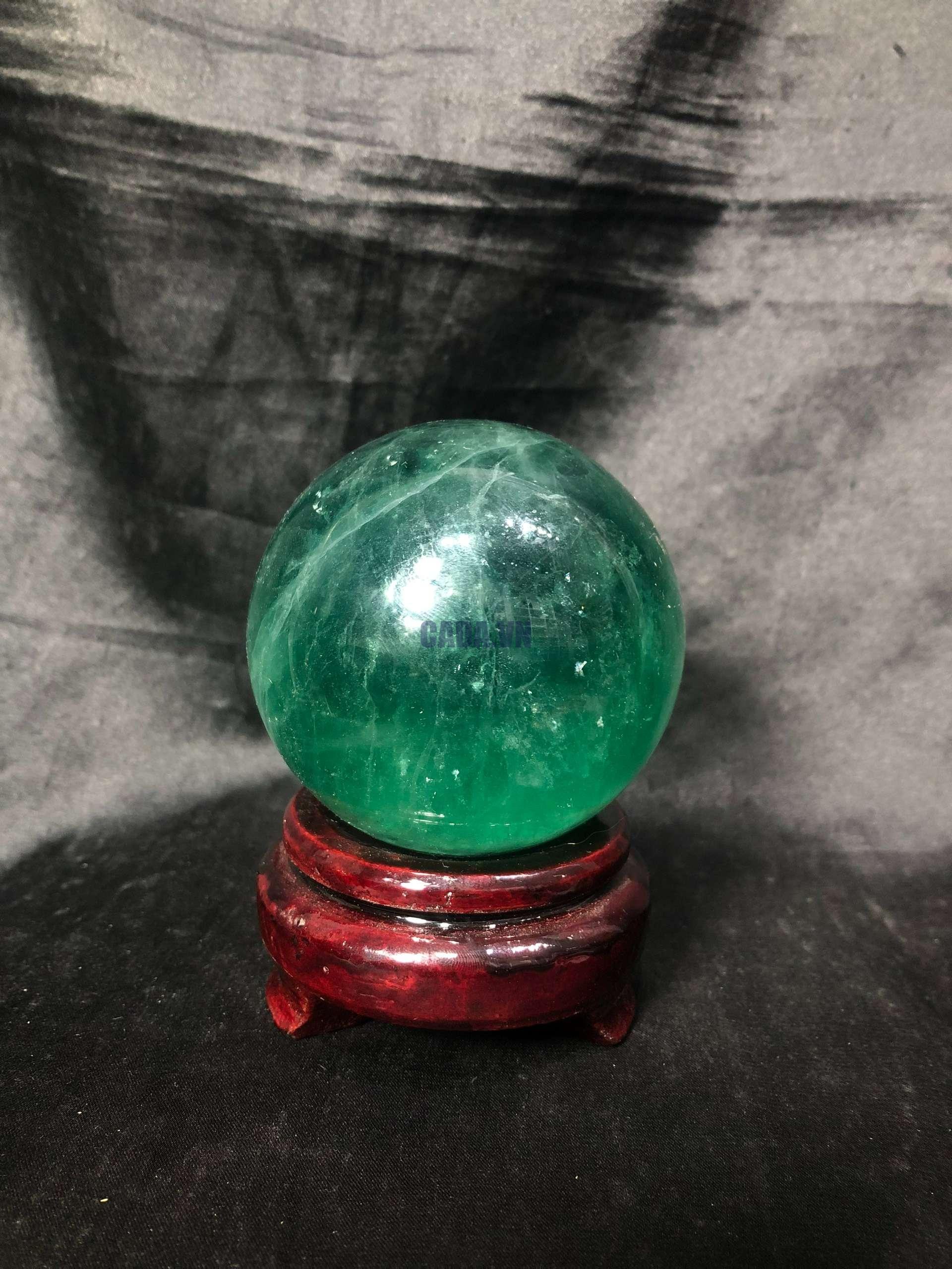 Bi cầu Fluorite Xanh – Green Fluorite Sphere (BX63), ĐK: 6,2CM – KL: 0,64KG