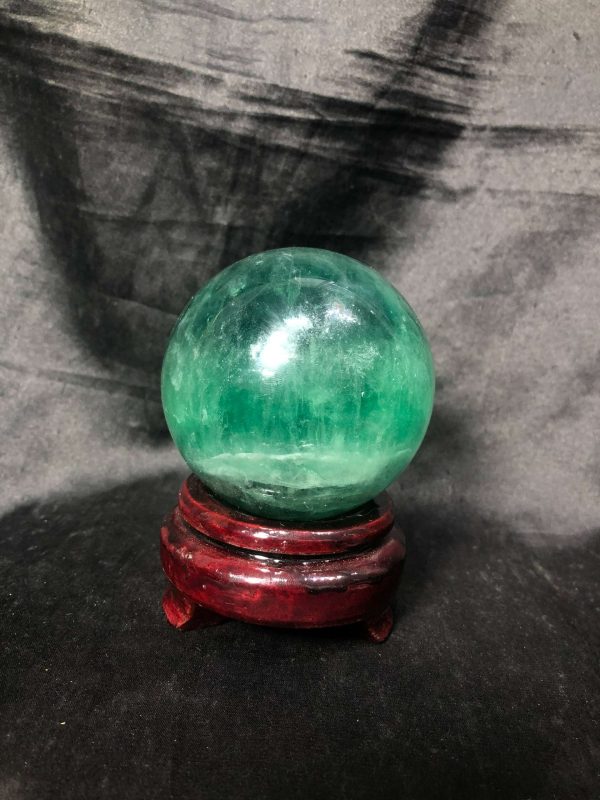 Bi cầu Fluorite Xanh – Green Fluorite Sphere (BX63), ĐK: 6,2CM – KL: 0,64KG