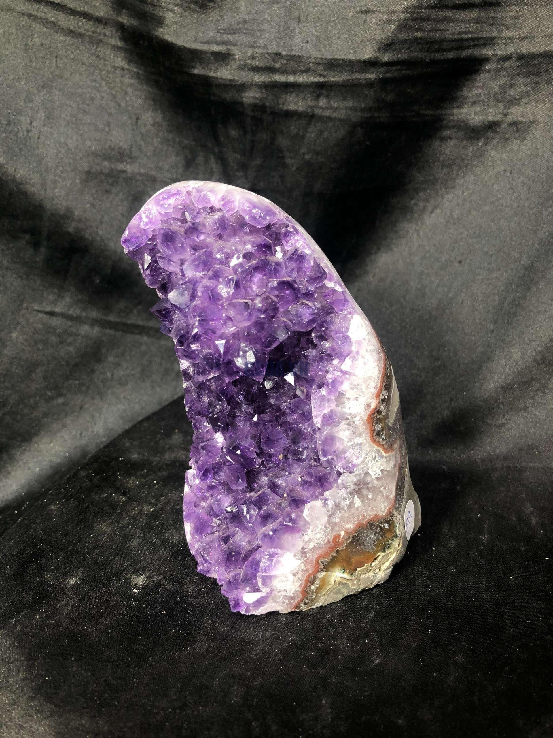 HỐC THẠCH ANH TÍM NHỎ – SMALL AMETHYST GEODE (TV592), KL: 0,454KG, KT: 10,5*6CM