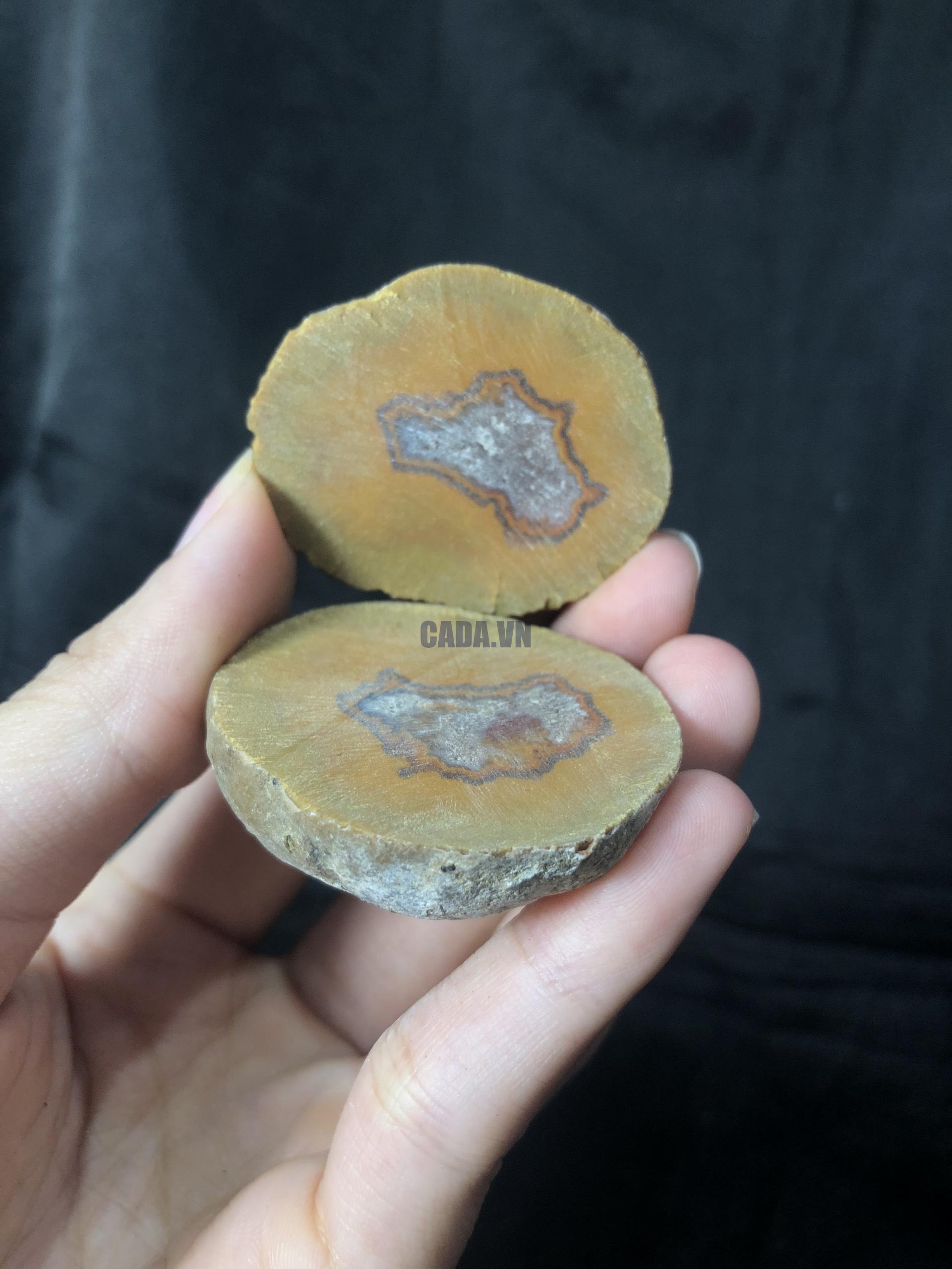 CẶP HỐC ĐÔI MÃ NÃO VÂN, KL: 58,9g | CADA DECOR