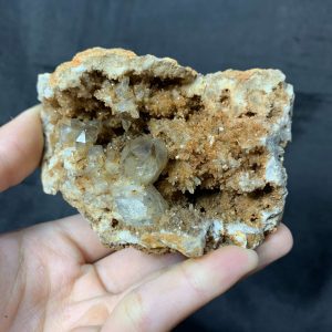 Agate Geode with Smoky Quartz - Hốc Mã Não cộng sinh tinh thể Thạch Anh Khói | CADA DECOR
