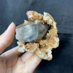 Agate Geode with Smoky Quartz - Hốc Mã Não cộng sinh tinh thể Thạch Anh Khói | CADA DECOR