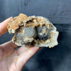 Agate Geode with Smoky Quartz - Hốc Mã Não cộng sinh tinh thể Thạch Anh Khói | CADA DECOR