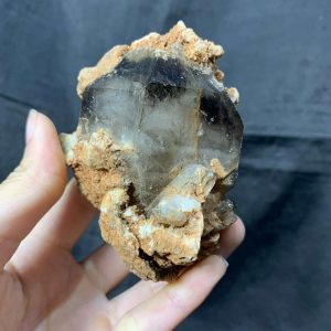 Agate Geode with Smoky Quartz - Hốc Mã Não cộng sinh tinh thể Thạch Anh Khói | CADA DECOR