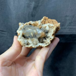 Agate Geode with Smoky Quartz - Hốc Mã Não cộng sinh tinh thể Thạch Anh Khói | CADA DECOR
