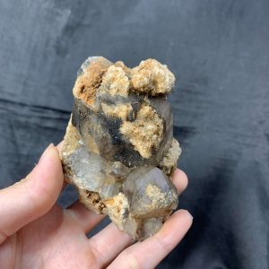 Agate Geode with Smoky Quartz - Hốc Mã Não cộng sinh tinh thể Thạch Anh Khói | CADA DECOR