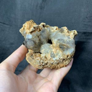 Agate Geode with Smoky Quartz - Hốc Mã Não cộng sinh tinh thể Thạch Anh Khói | CADA DECOR