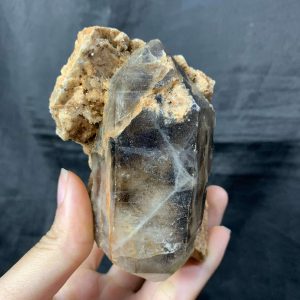 Agate Geode with Smoky Quartz - Hốc Mã Não cộng sinh tinh thể Thạch Anh Khói | CADA DECOR