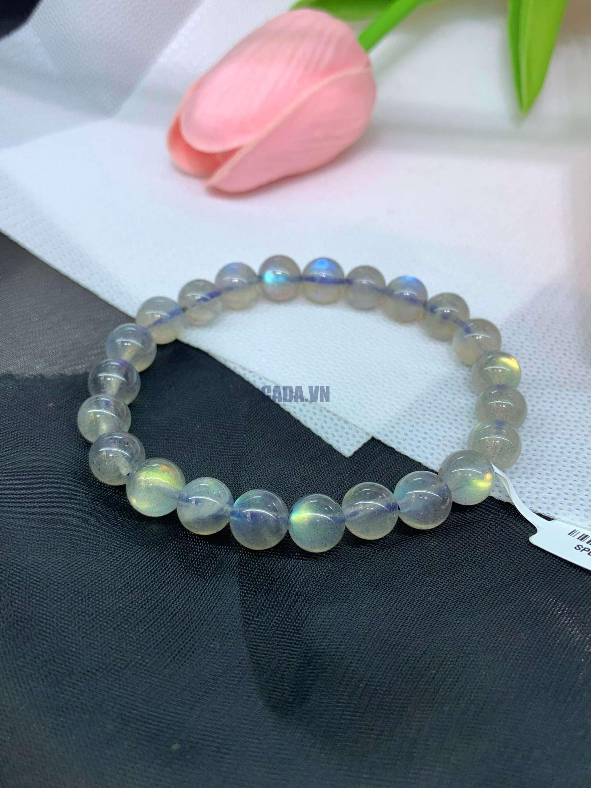 Vòng Tay Đá Xà Cừ - Labradorite chất đẹp size ~8mm | CADA DECOR