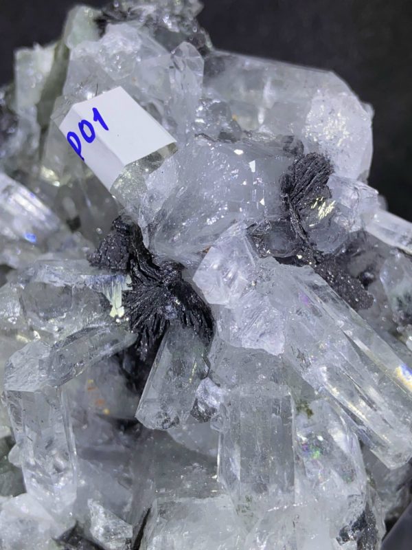 Tinh thể Speculerite and Quartz - Tinh thể Thạch Anh cộng sinh Bông Hồng Đen | CADA DECOR