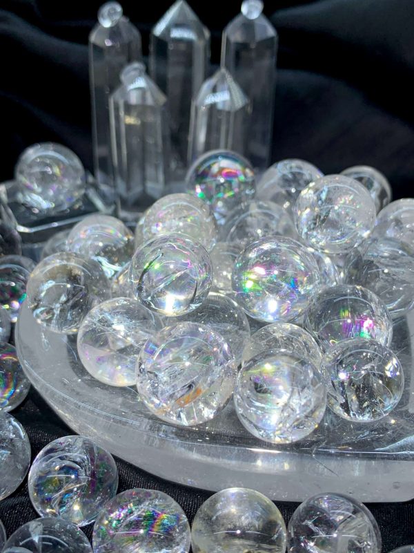 Bi Cầu Thạch Anh Trắng Rainbow - Clear Quartz | CADA DECOR