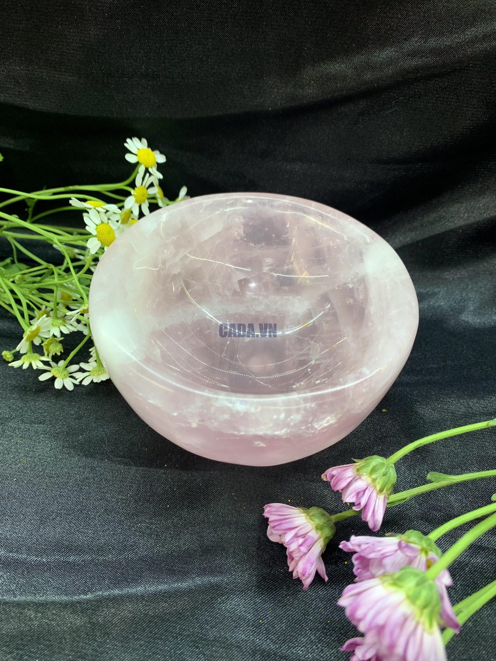 Chén/Bát Đá Thạch Anh Hồng | CADA DECOR