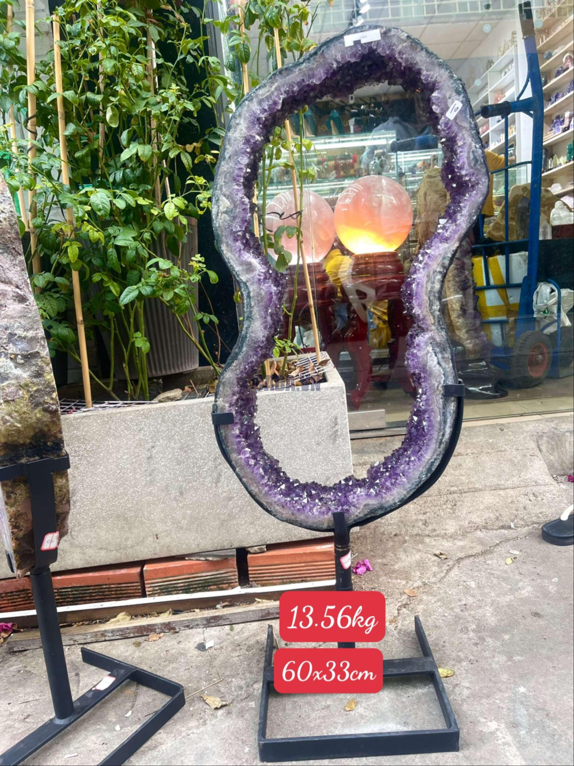 Slice Geode Amethyst – Lát cắt thạch anh tím | CADA DECOR