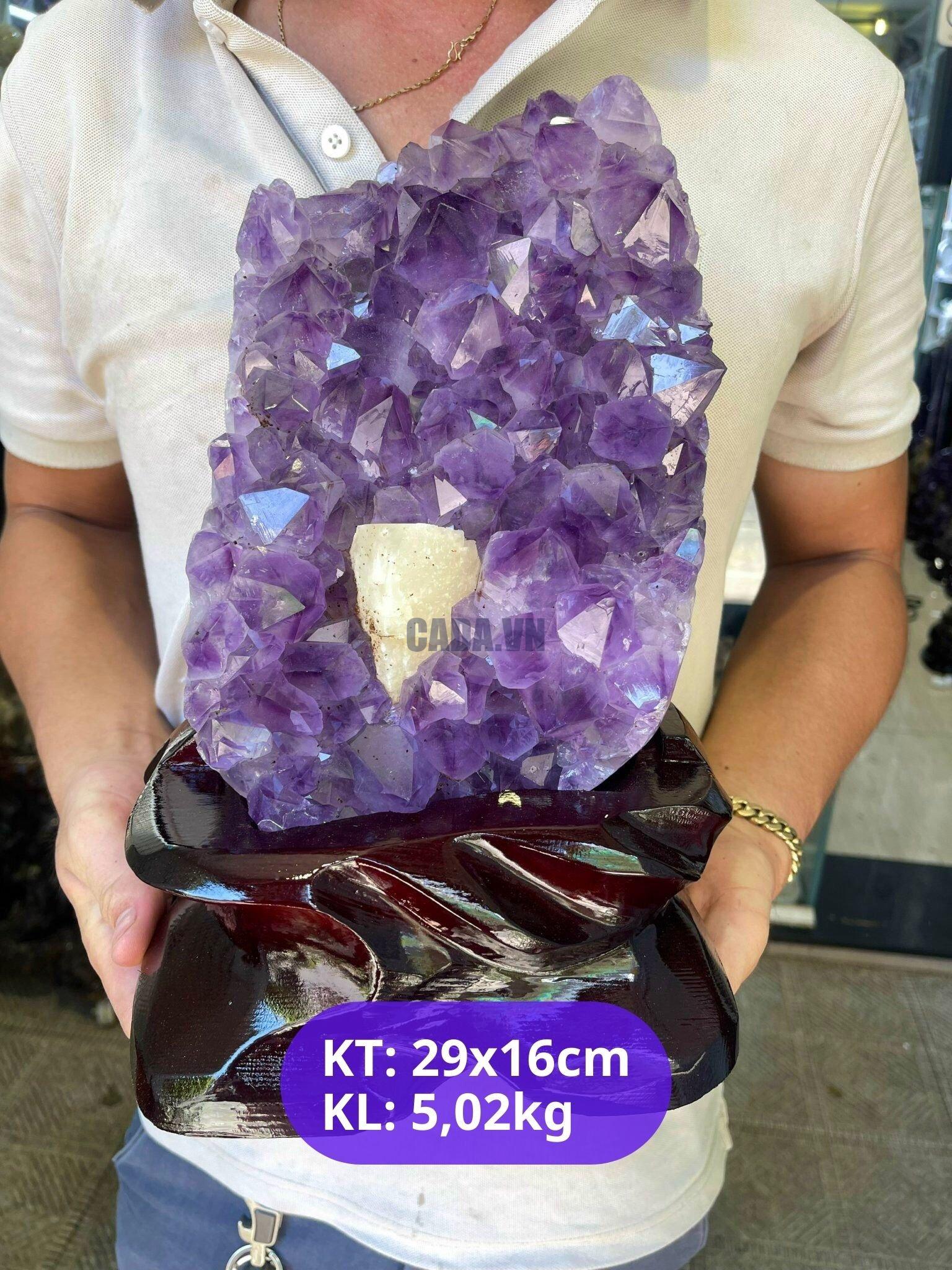 VỈ MẦM THẠCH ANH TÍM (VM16), KT: 29*16CM - KL: 5,02KG | CADA DECOR