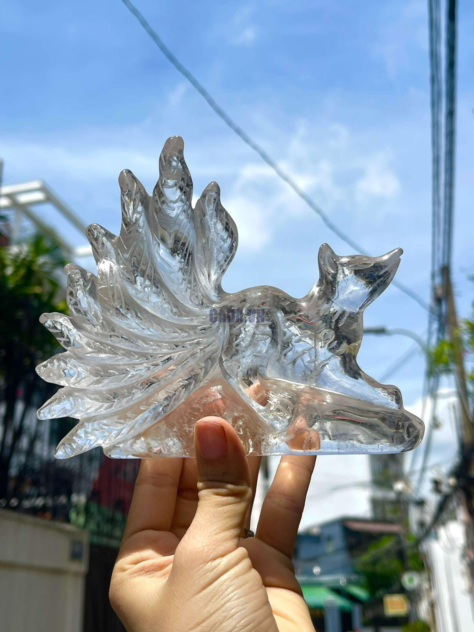 Hồ Ly Thạch Anh Trắng Trong | CADA DECOR