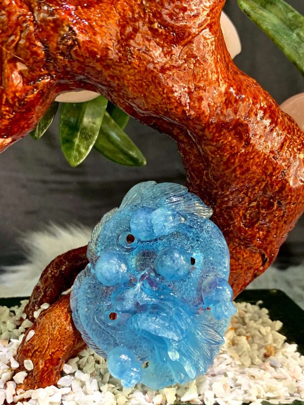 Mặt Dây Hình Rồng Aquamarine | CADA DECOR