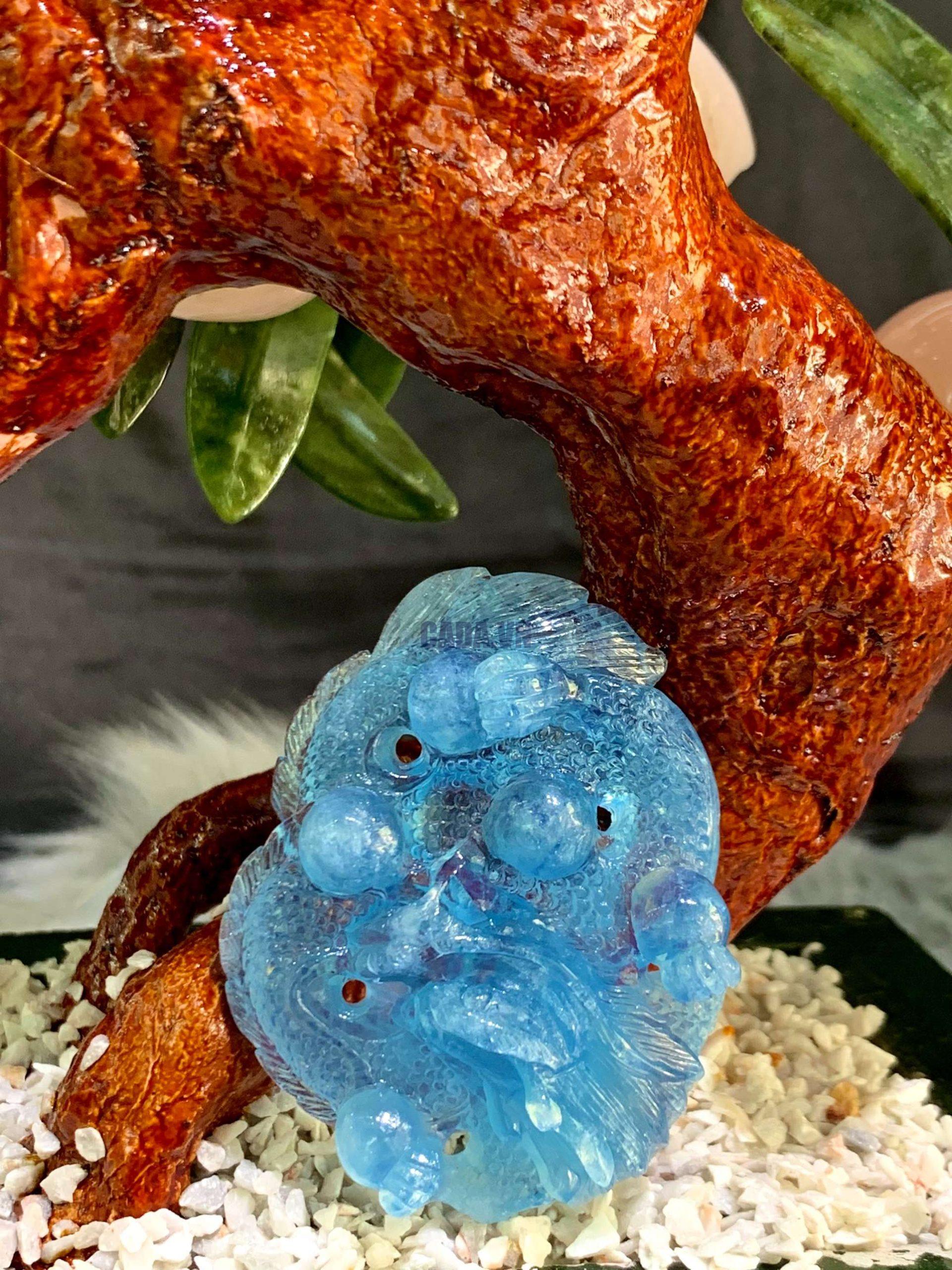 Mặt Dây Hình Rồng Aquamarine | CADA DECOR